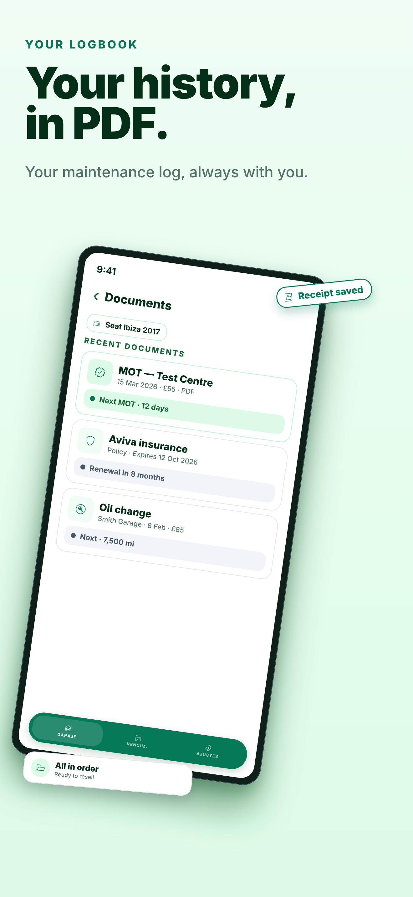 Karvyn document tracker for insurance, registration and circulation tax.